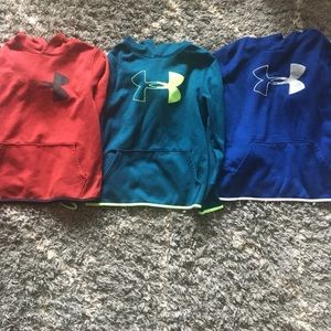 Lot of 3 14/16 Boys under Armour Sweatshirts